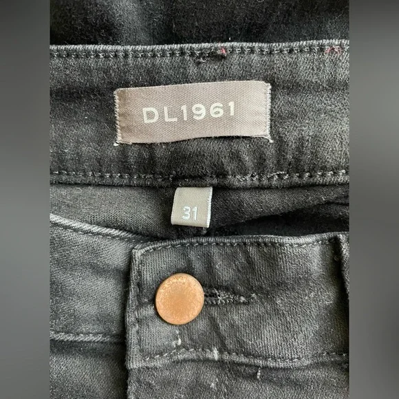 DL1961 Women Black Denim Jeans Size 31 - Picture 7 of 13